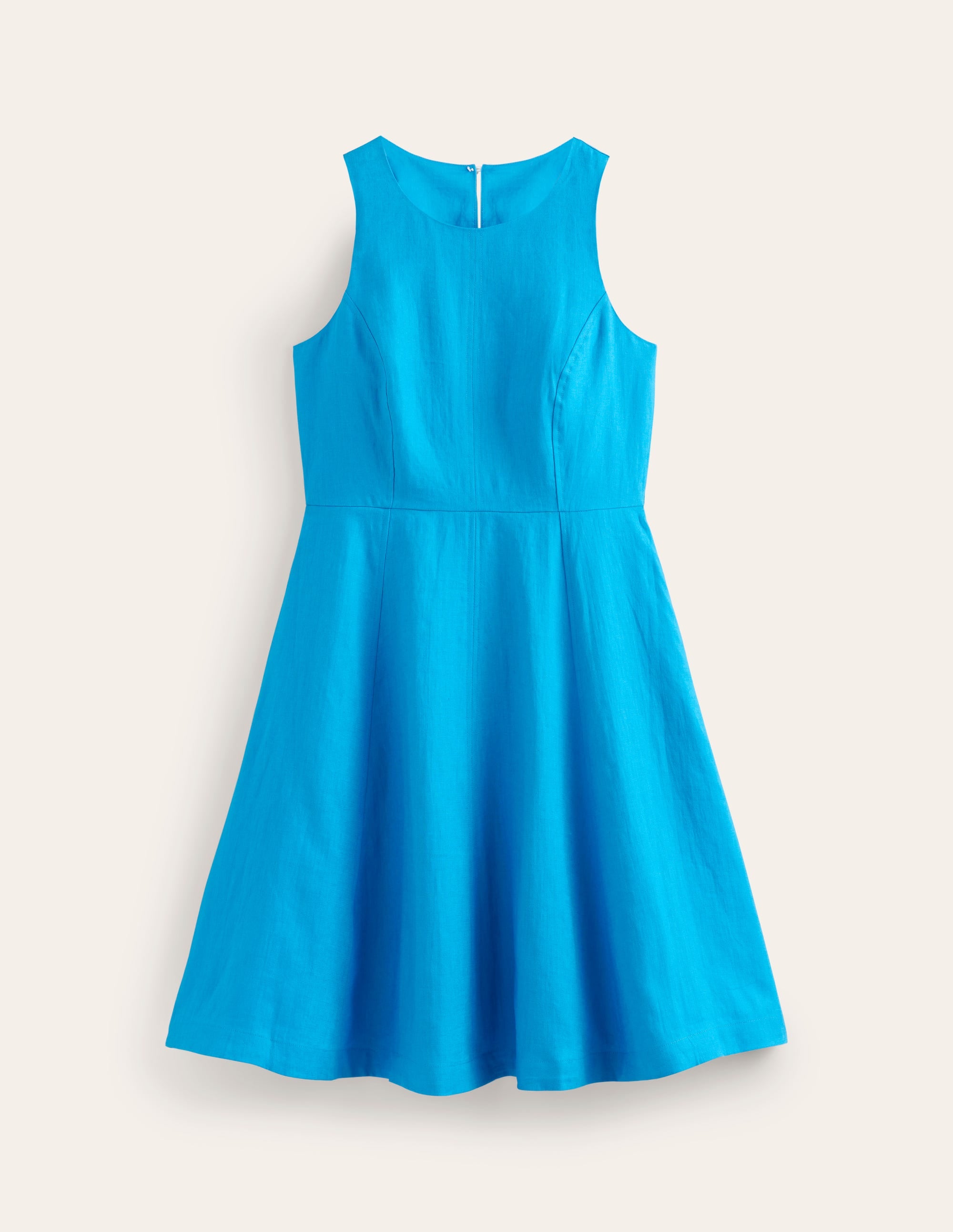 Carla Linen Short Dress-Brilliant Blue - Image 6
