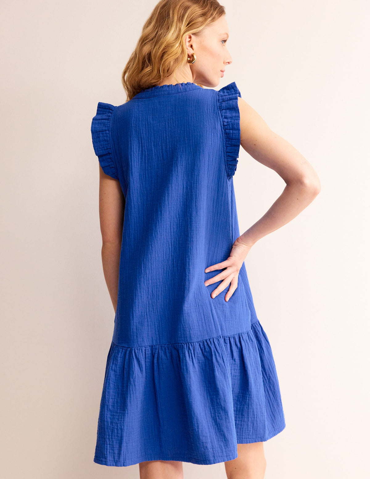 Daisy Double Cloth Short Dress-Surf The Web - Image 4