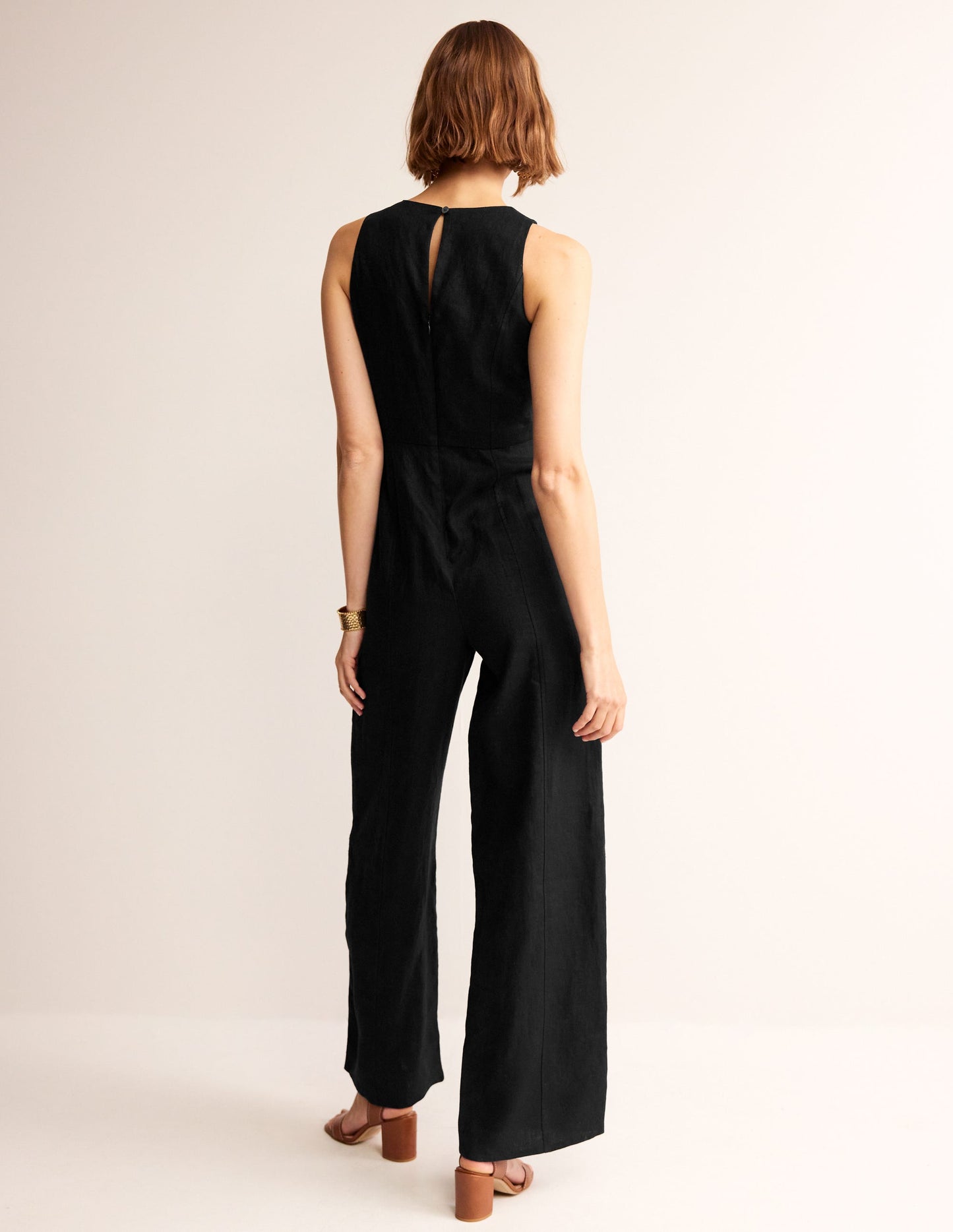 Carla Linen Jumpsuit-Black