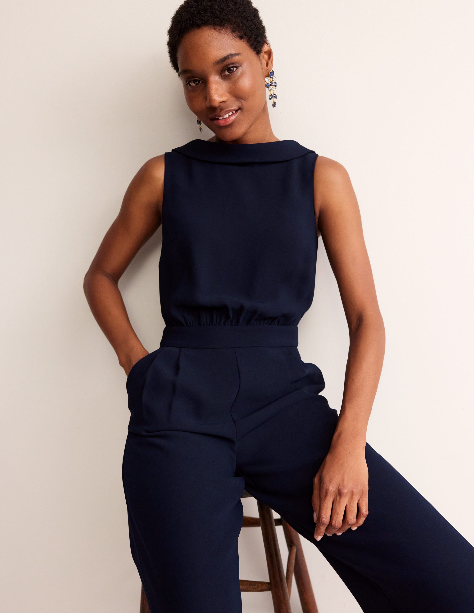Clarissa Jumpsuit-Navy - Image 4