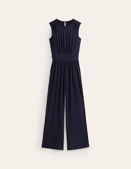 Thea Jersey Jumpsuit-Navy