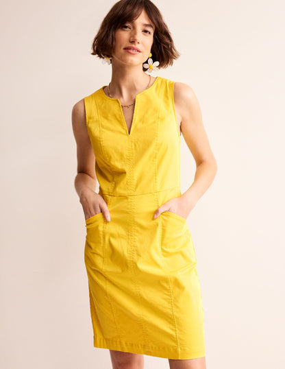 Helena Chino Short Dress-Passionfruit