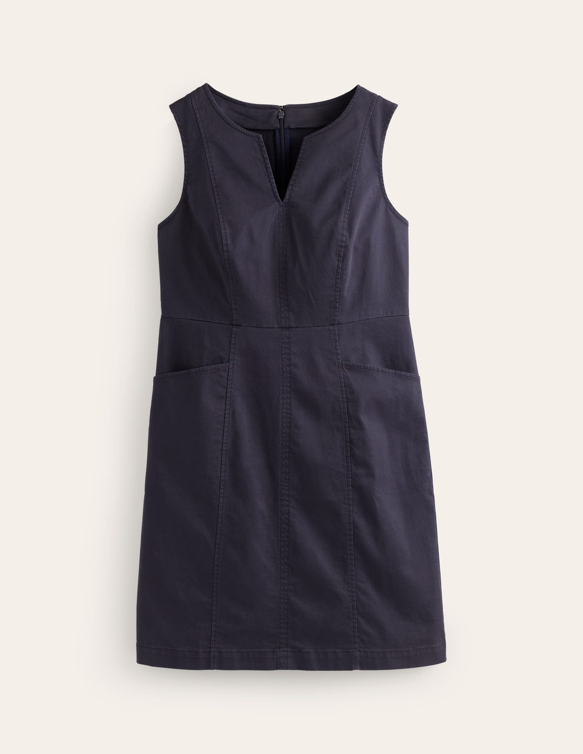 Helena Chino Short Dress-Navy - Image 5
