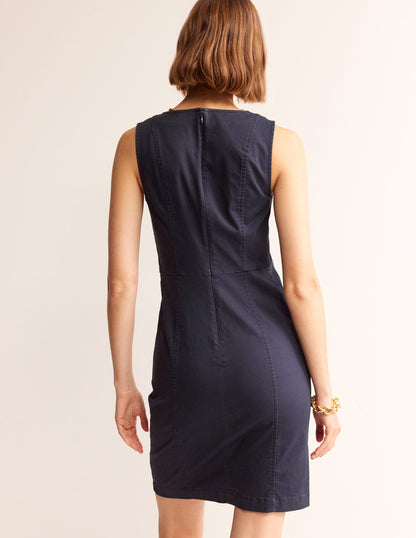 Helena Chino Short Dress-Navy-3