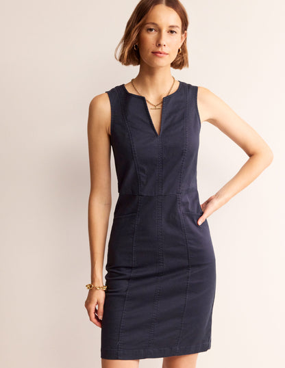 Helena Chino Short Dress-Navy-4