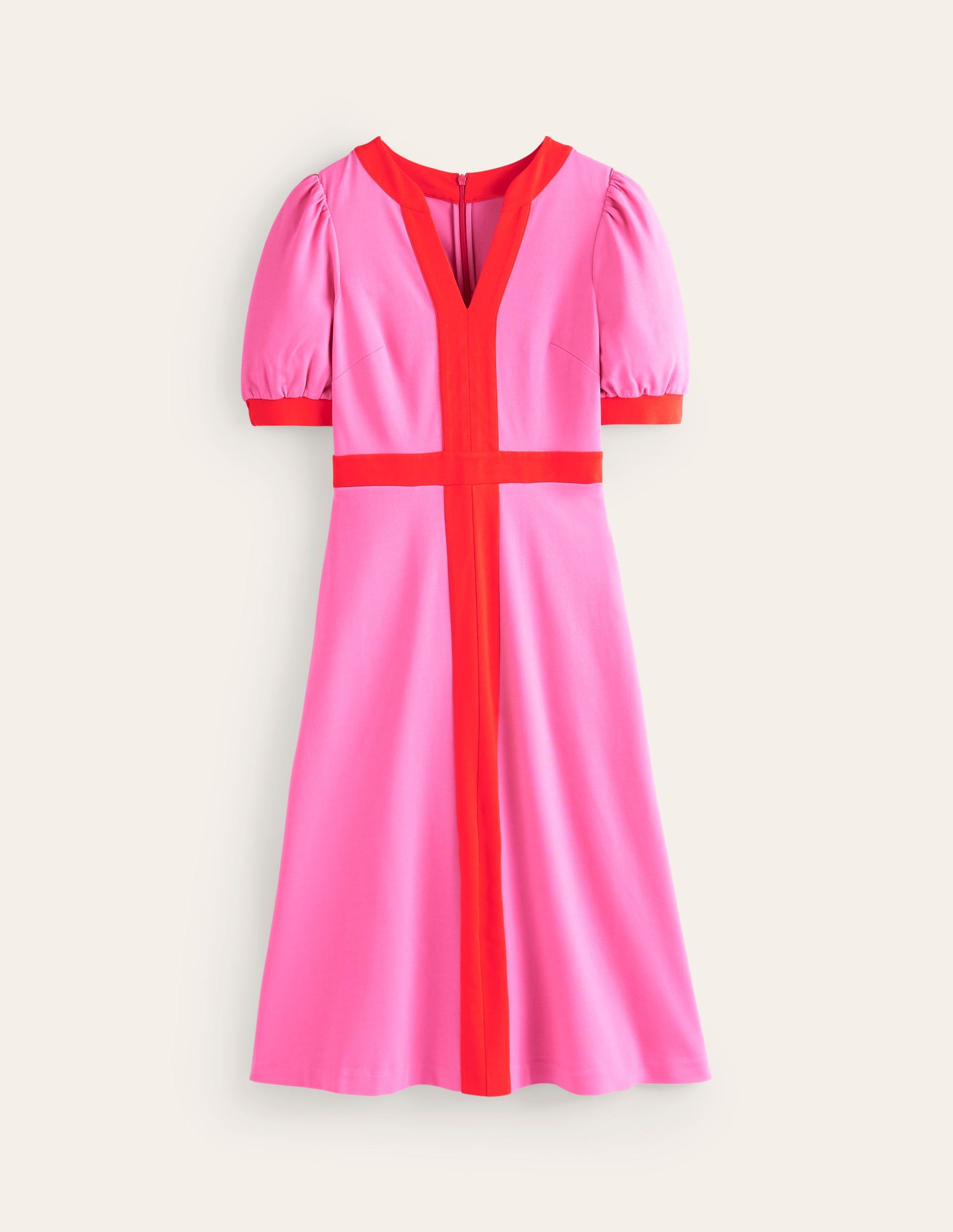 Philippa Ponte Midi Dress-Sangria Sunset-5