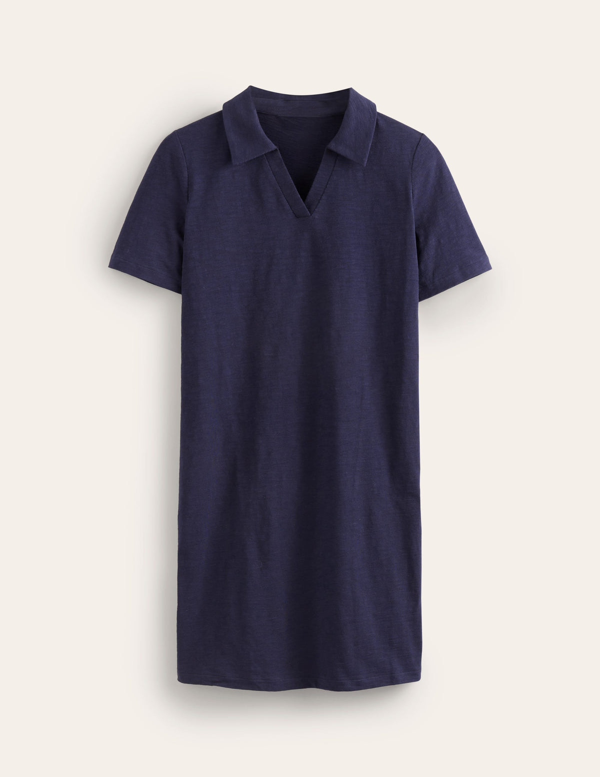 Ingrid Polo Cotton Dress-Navy-5