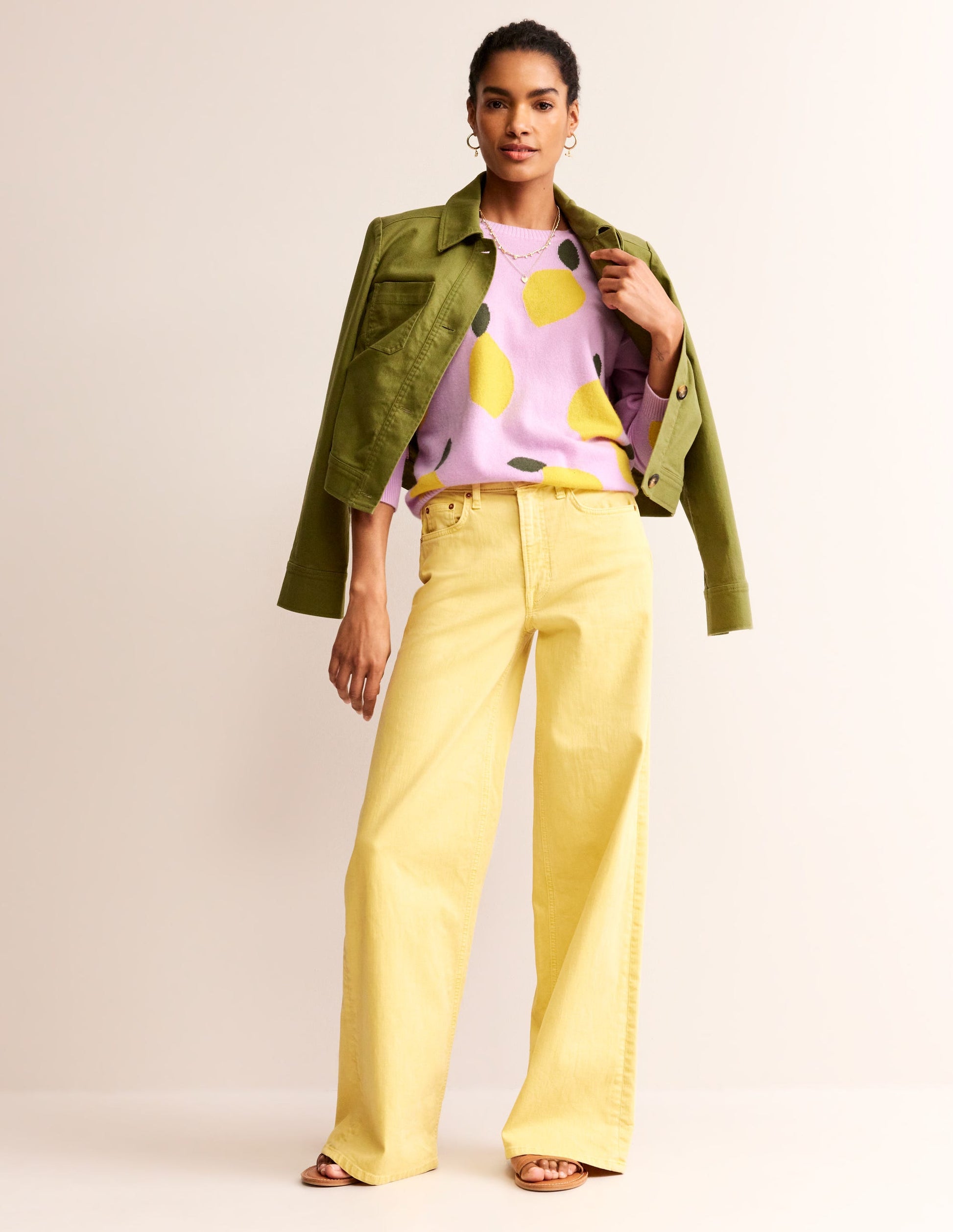 Lydia Cashmere Jumper-Soft Lavender, Lemons-6