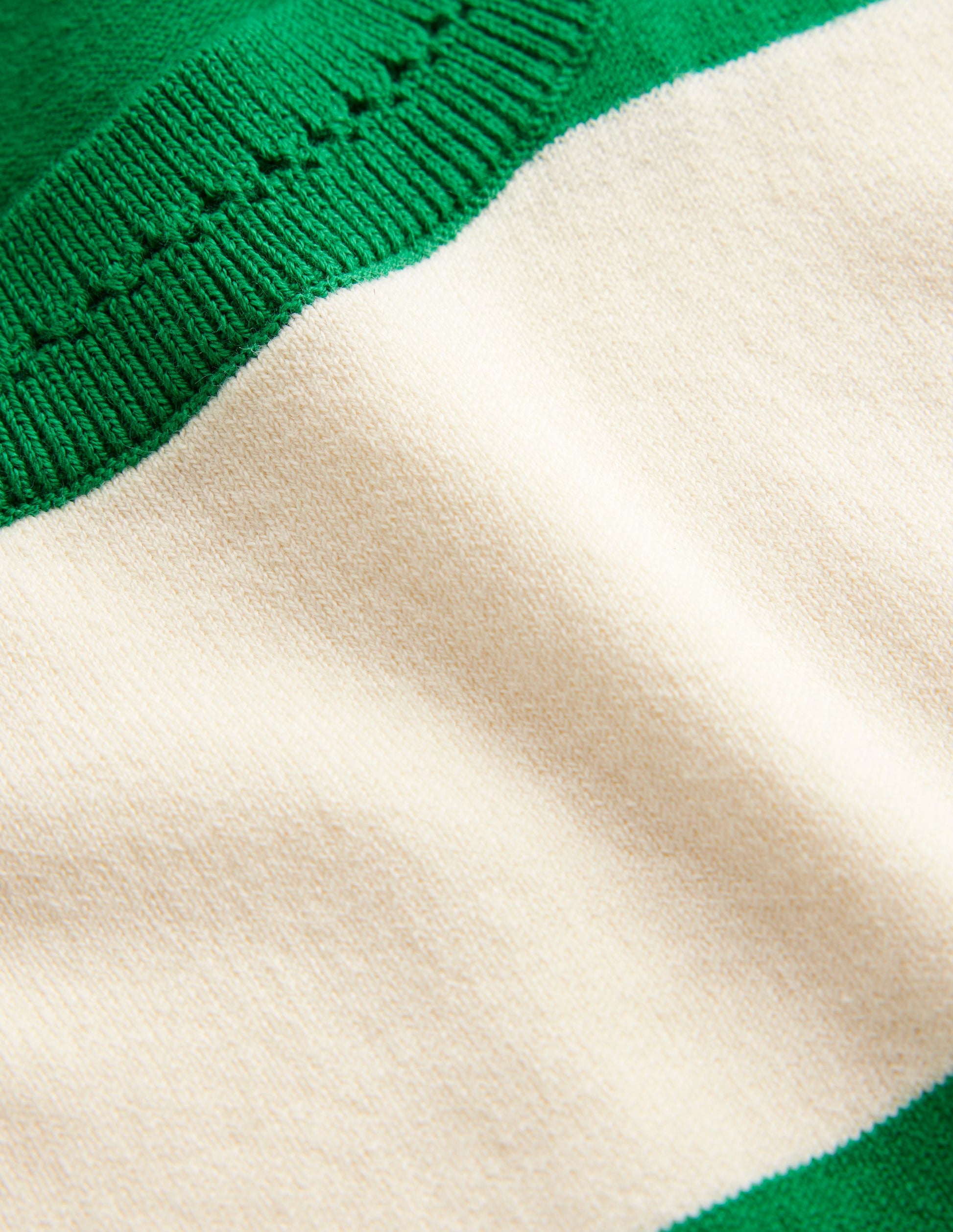 Catriona Crew Neck Cotton Vest-Rich Emerald / Ivory-7