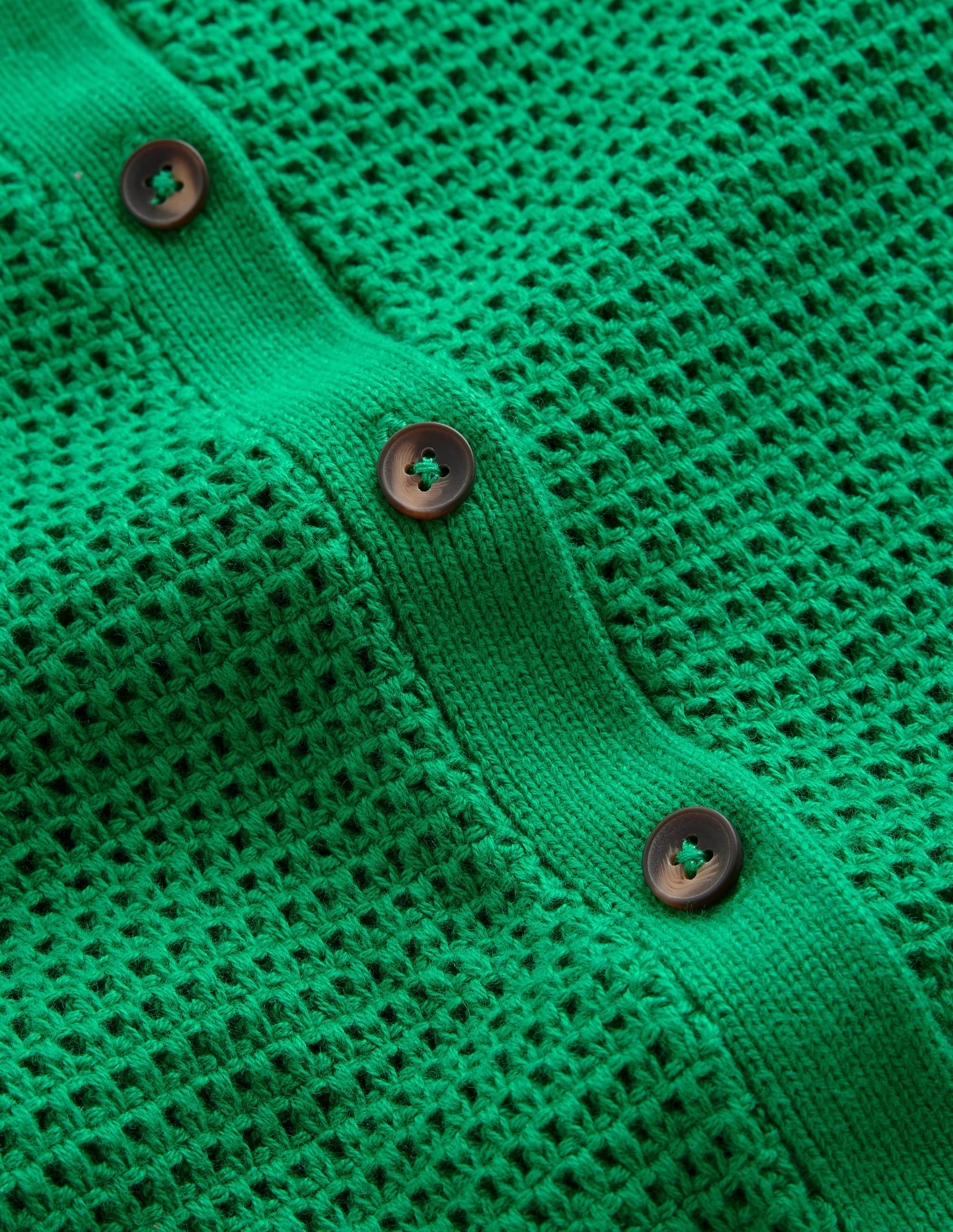 Textured Scallop Cardigan-Rich Emerald - Image 6