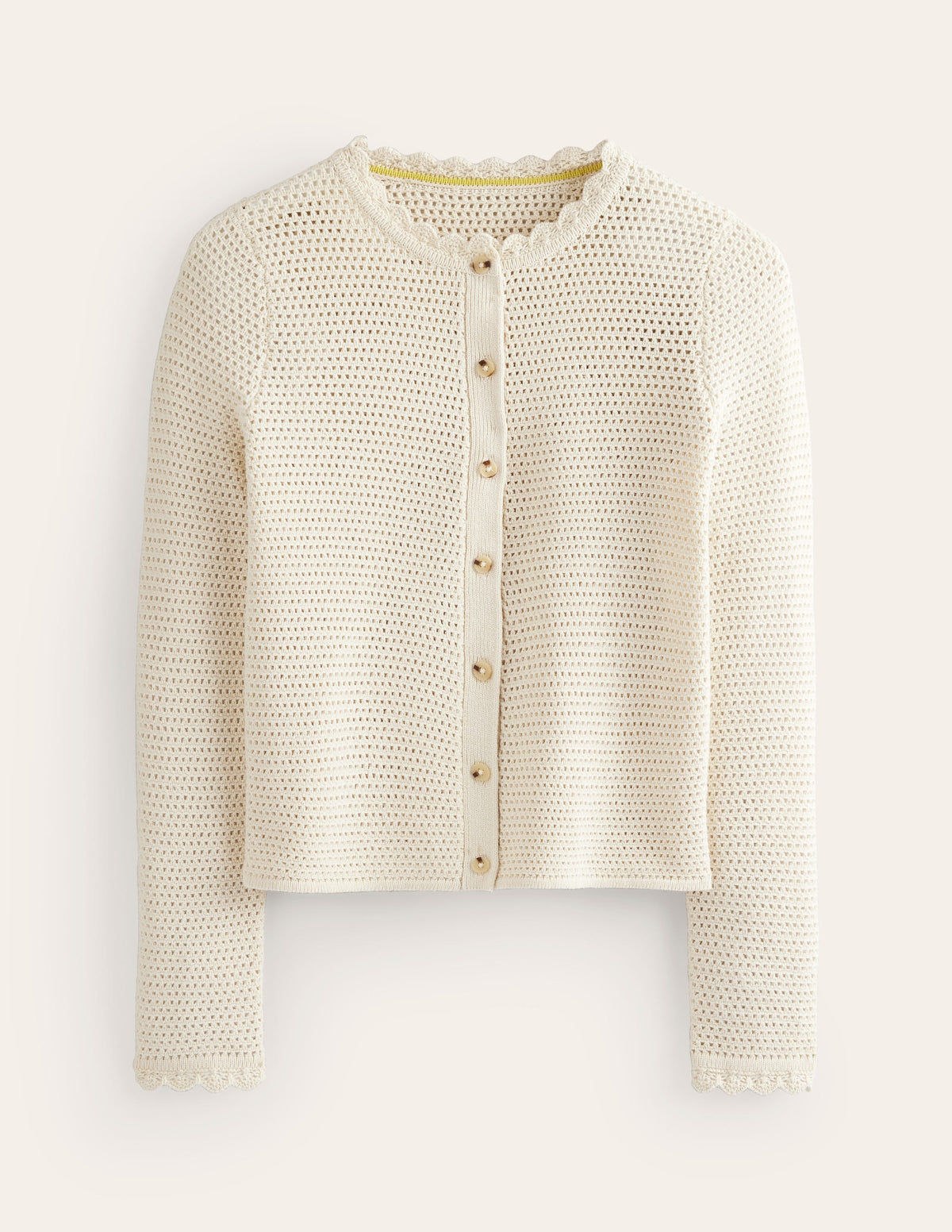 Textured Scallop Cardigan-Warm Ivory-6