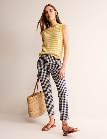 Textured Scallop Vest-Ivory/ Mimosa Yellow-4