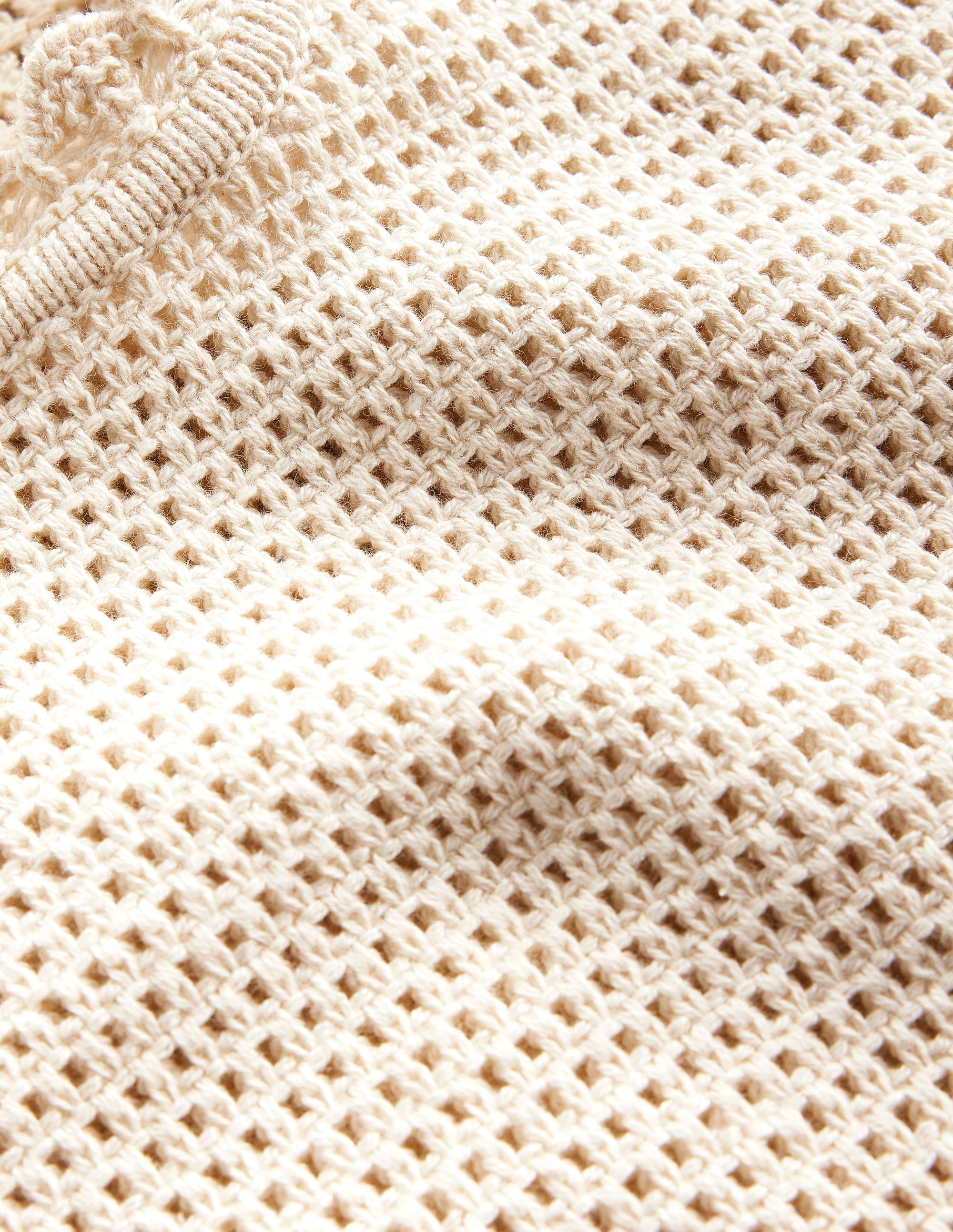 Textured Scallop Sweater-Warm Ivory - Image 6