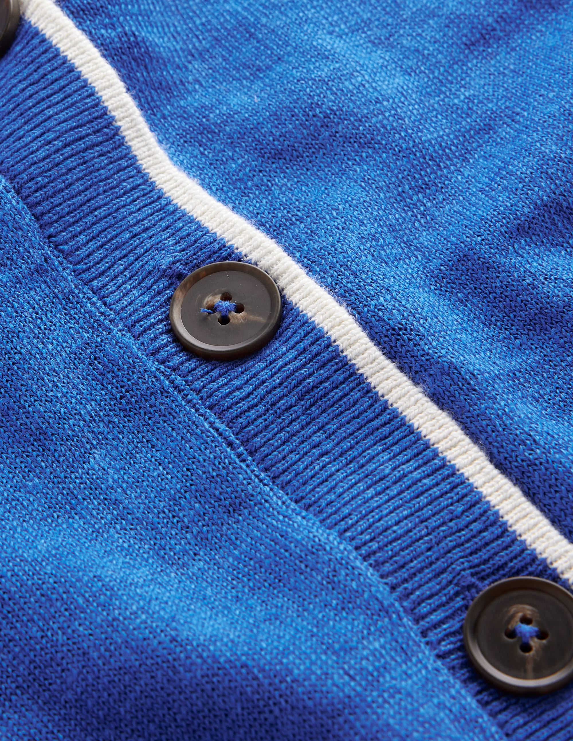 Maggie V-Neck Linen Cardigan-Mariner Blue - Image 9