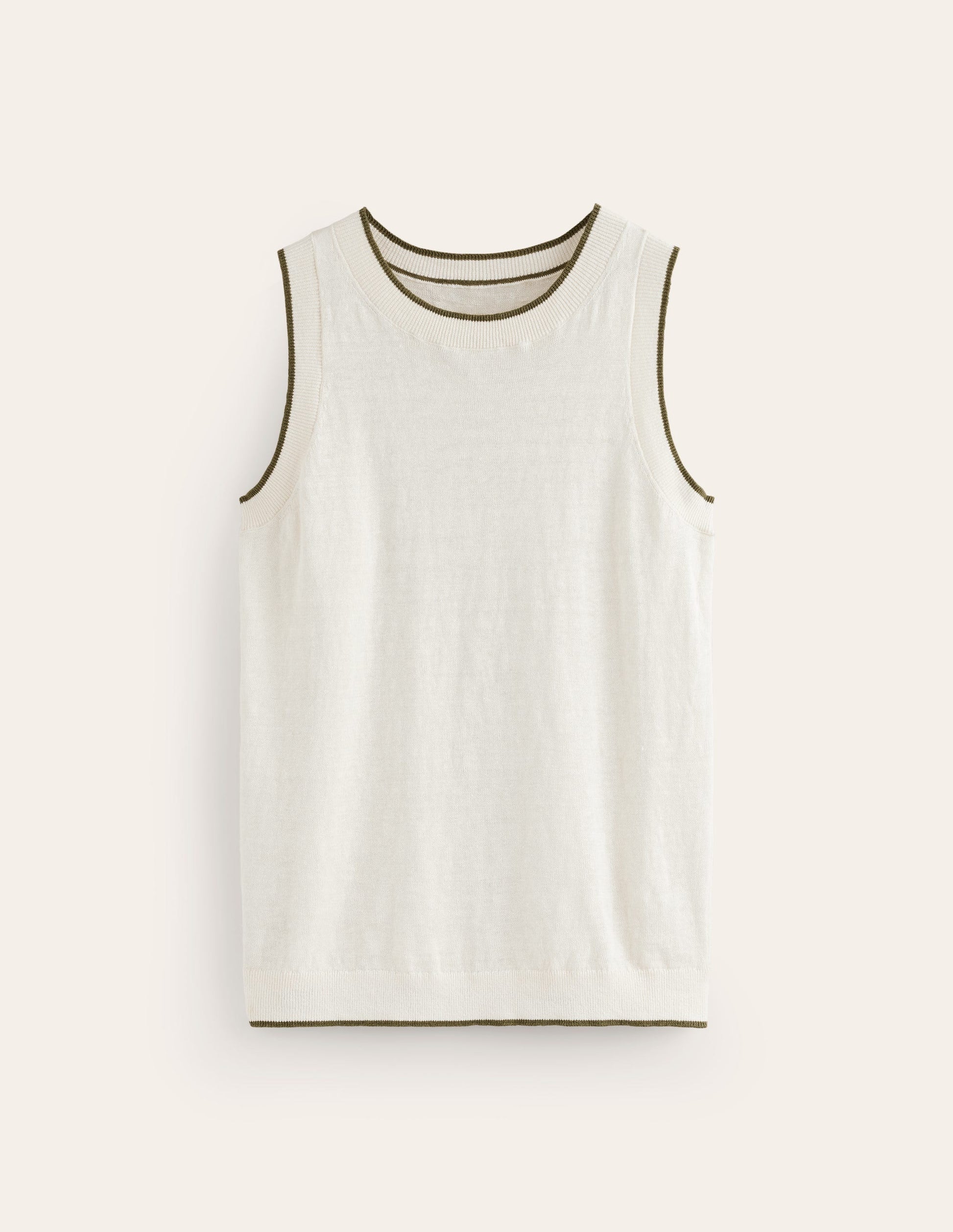 Maggie Linen Vest-Warm Ivory-5
