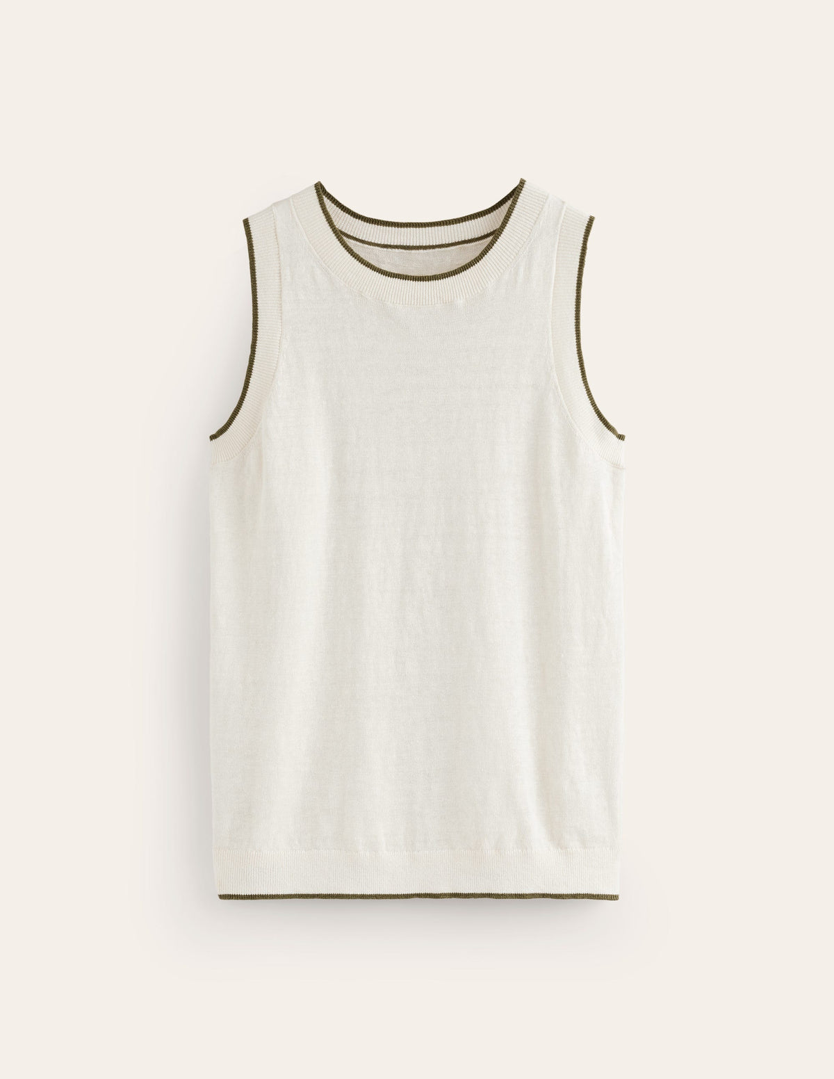 Maggie Linen Vest-Warm Ivory - Image 5
