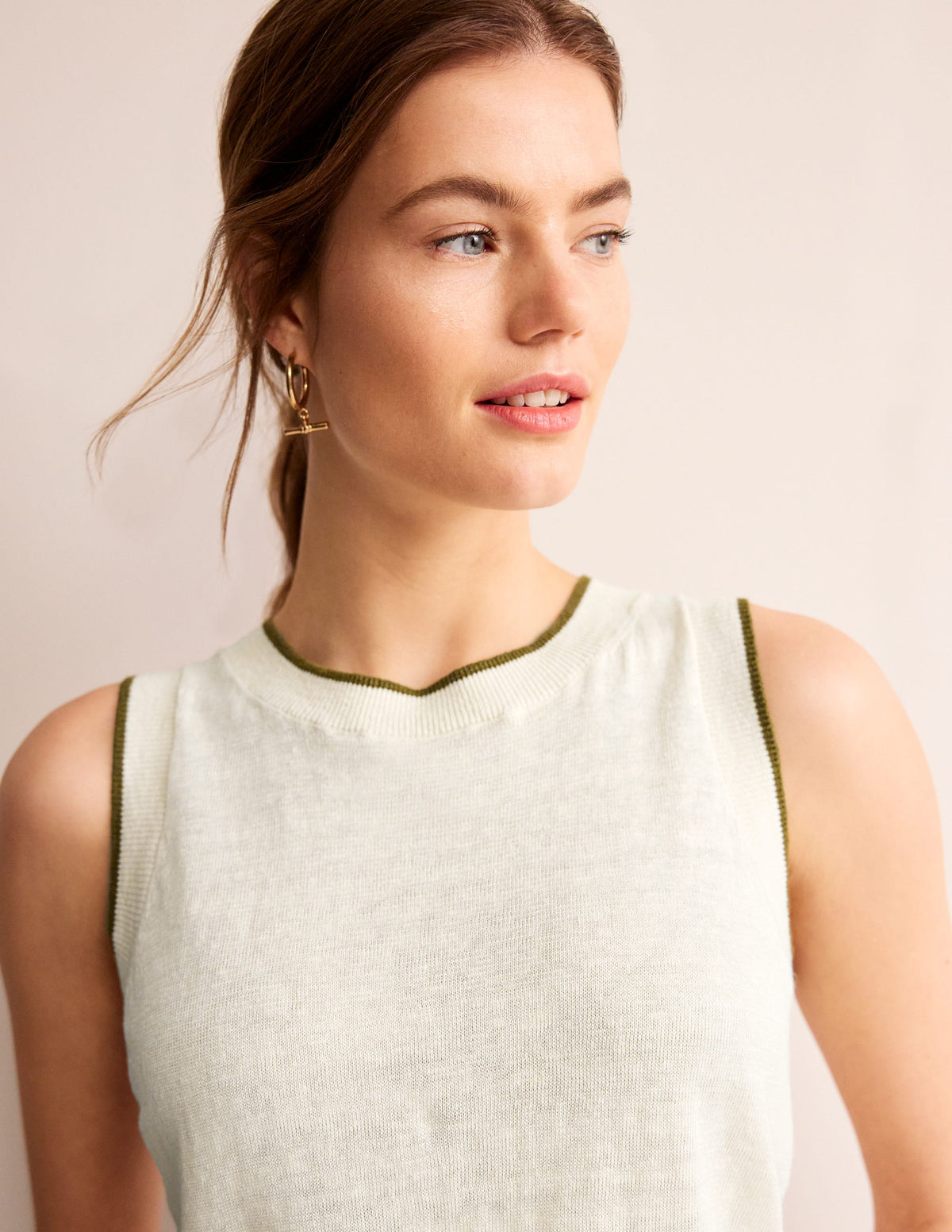 Maggie Linen Vest-Warm Ivory-2