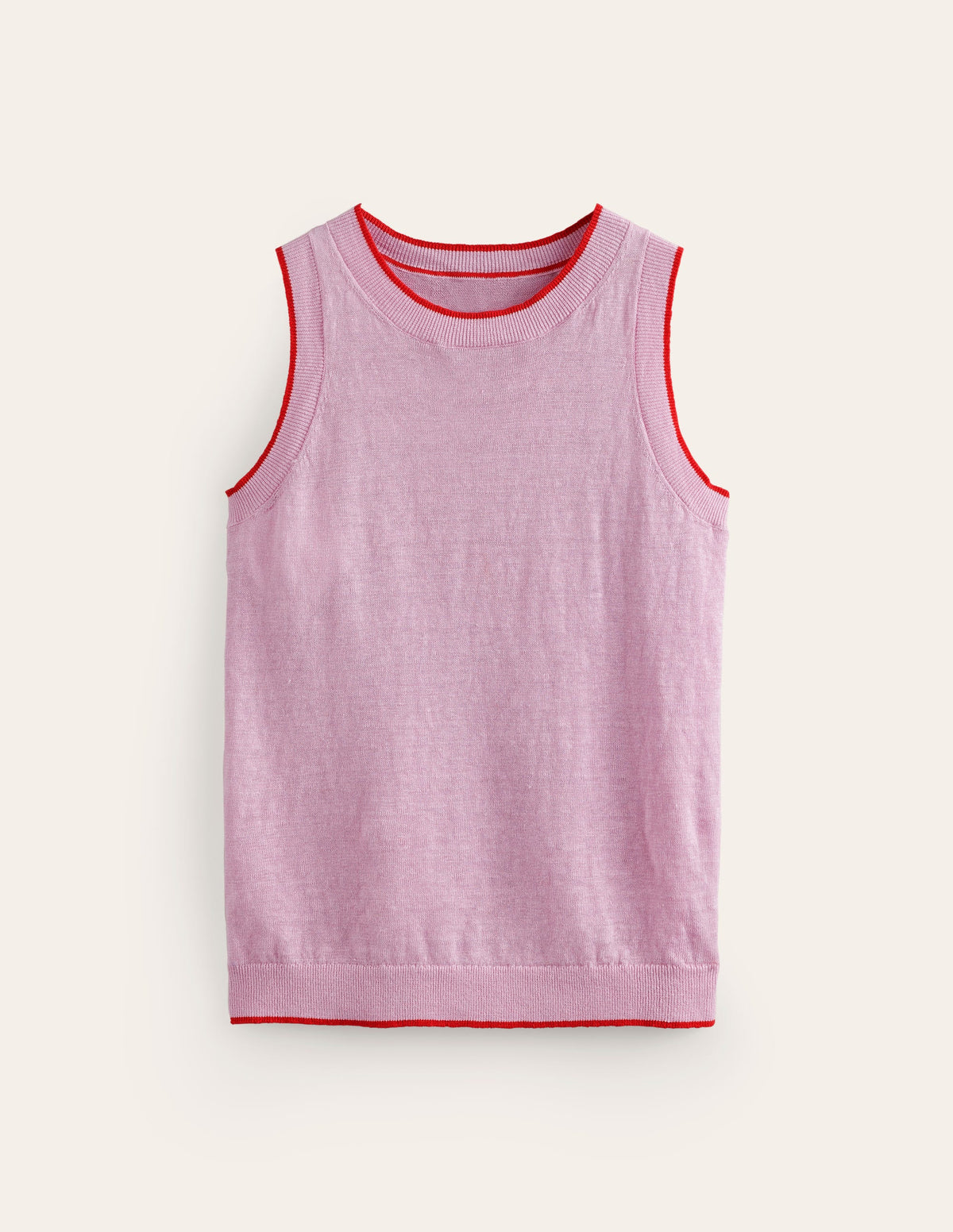 Maggie Linen Vest-Soft Peony Pink - Image 6