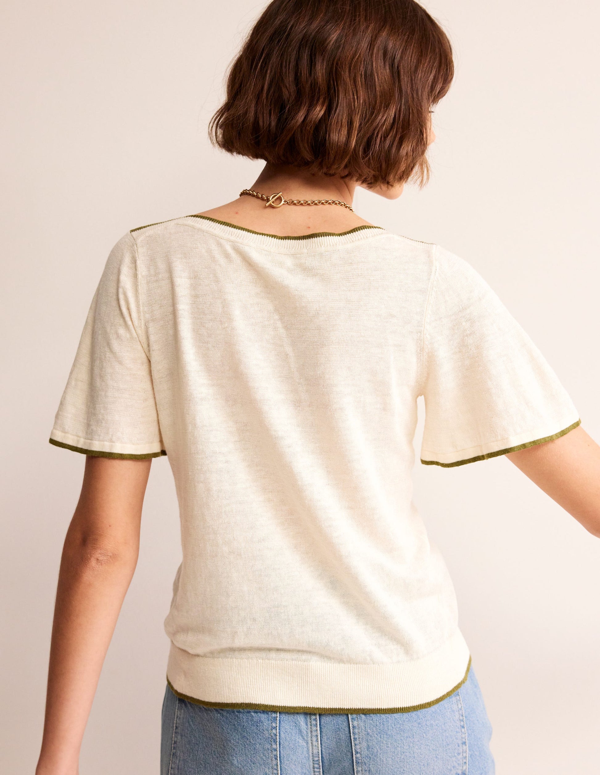 Maggie Boat Neck Linen T-Shirt-Warm Ivory-3