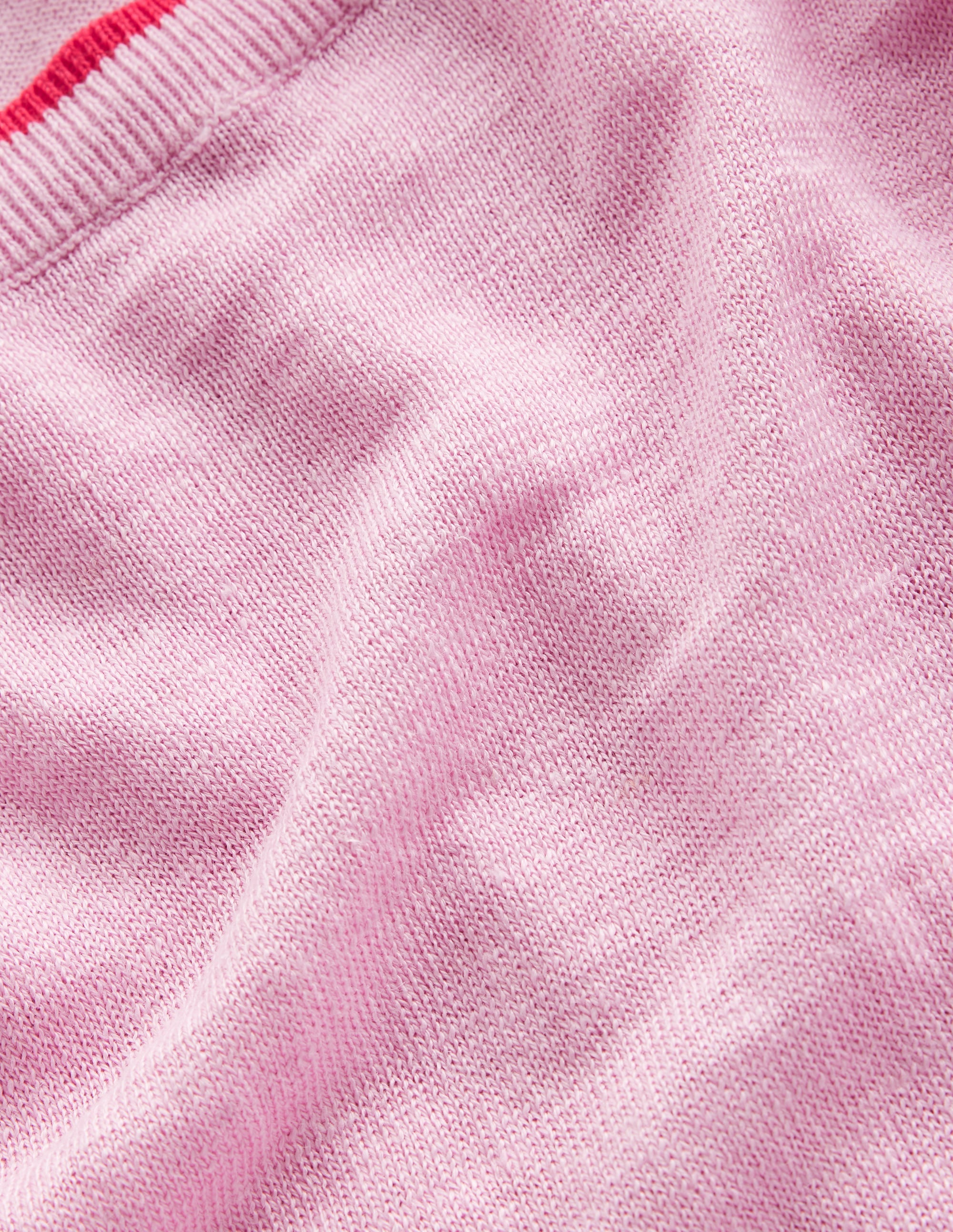 Maggie Boat Neck Linen T-Shirt-Soft Peony Pink - Image 6