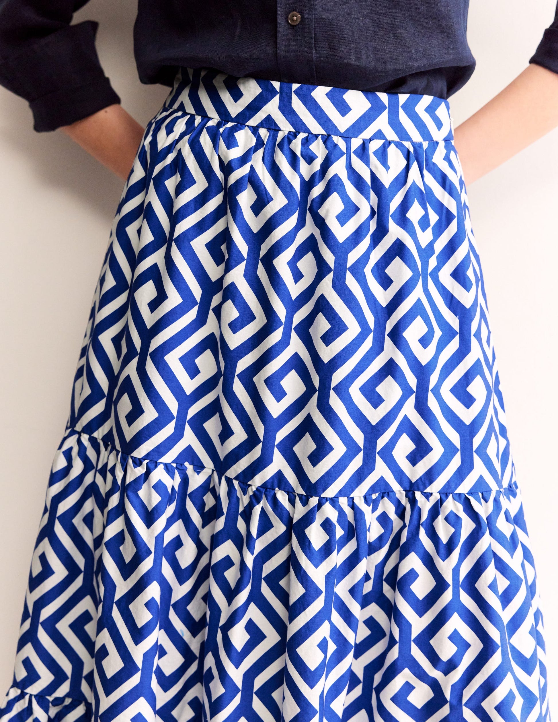 Lorna Tiered Maxi Skirt-Surf the web, Maze-2