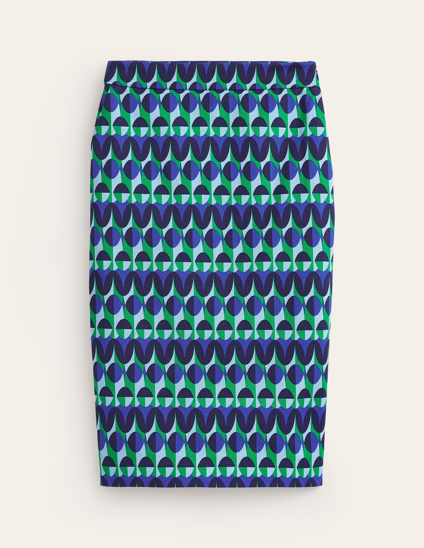 Printed Pencil Skirt-Surf The Web, Illusion