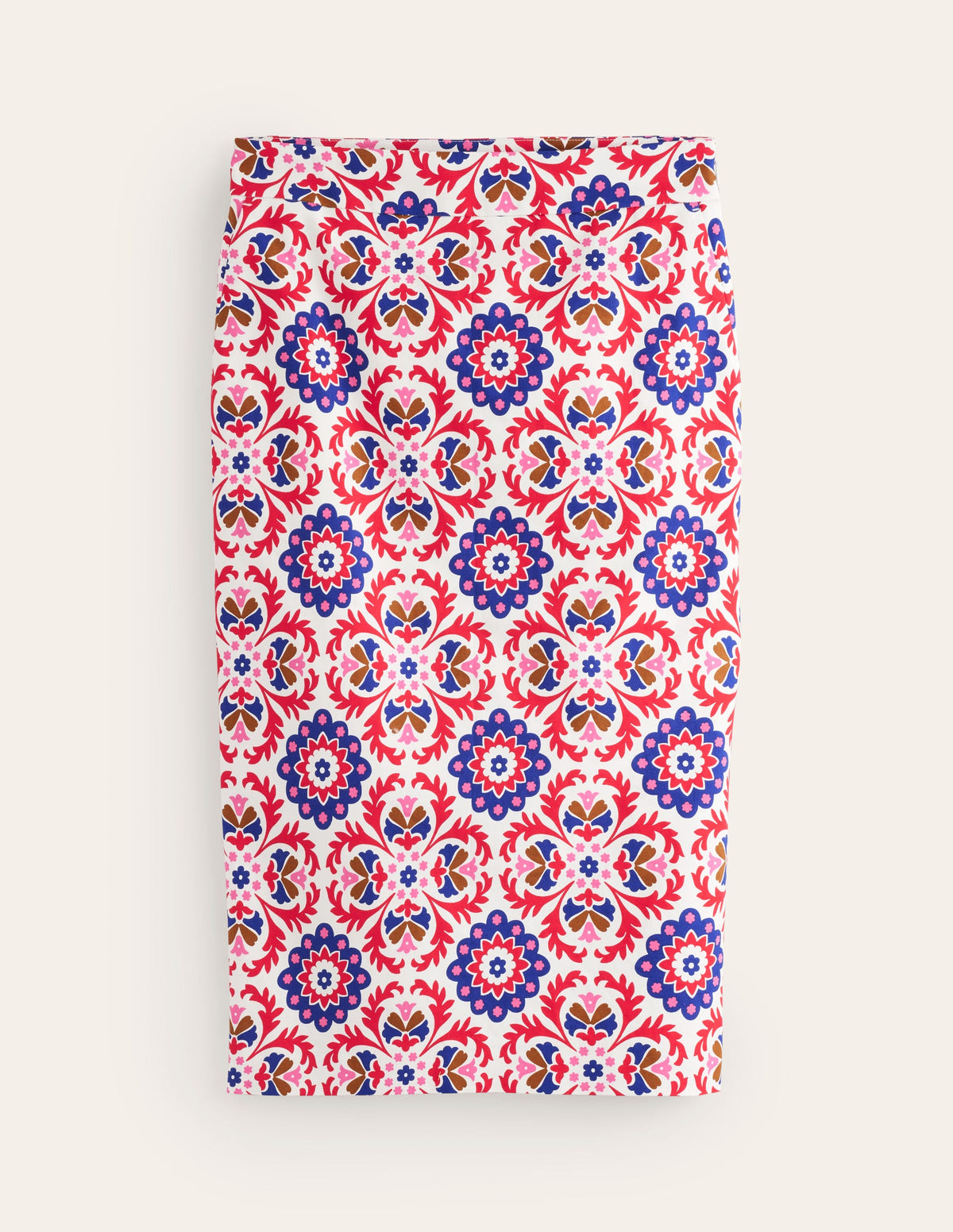 Printed Pencil Skirt-Rubicondo, Mosaic Bloom - Image 5