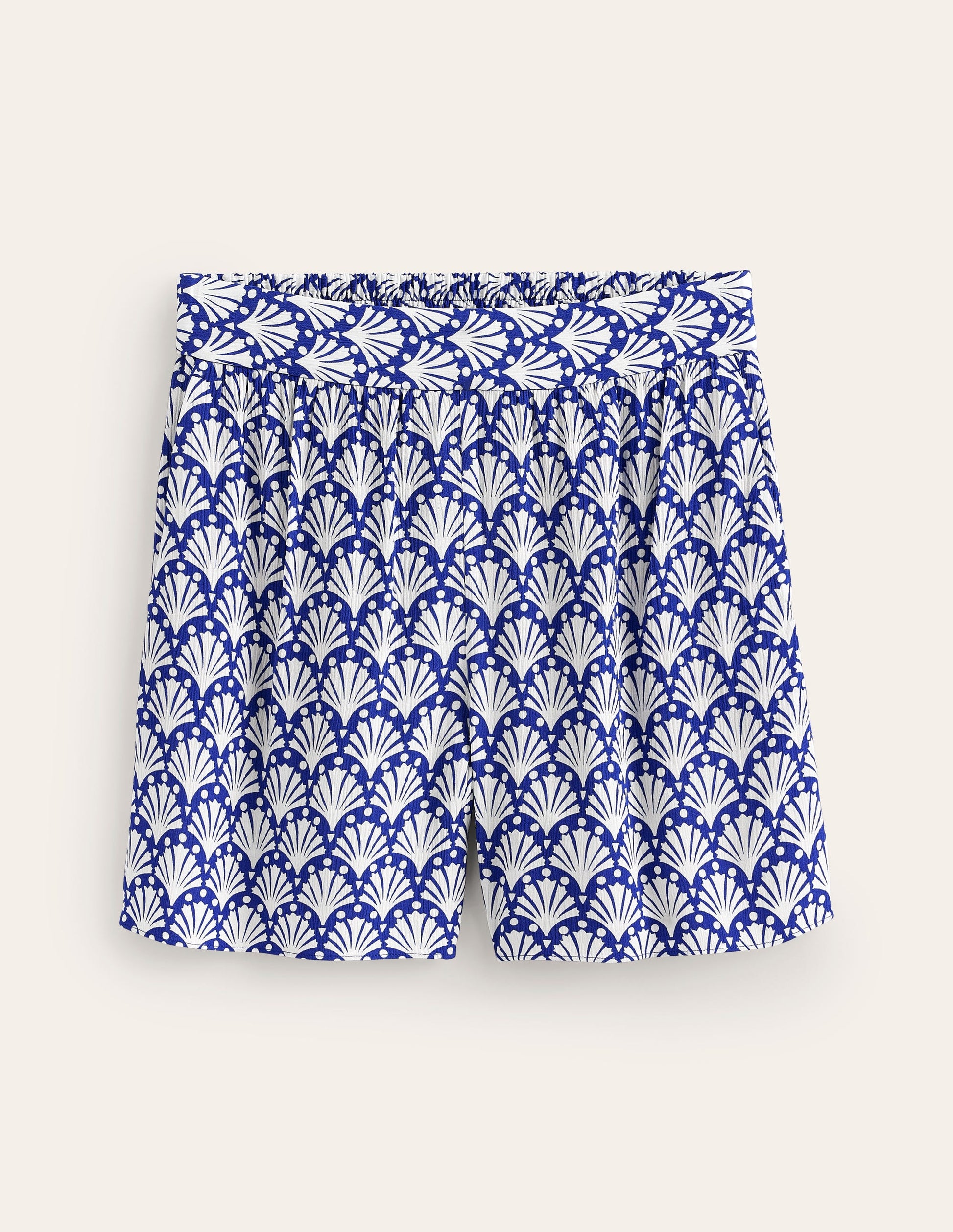 Crinkle Shorts-Surf the Web & Ivory, Shells-5