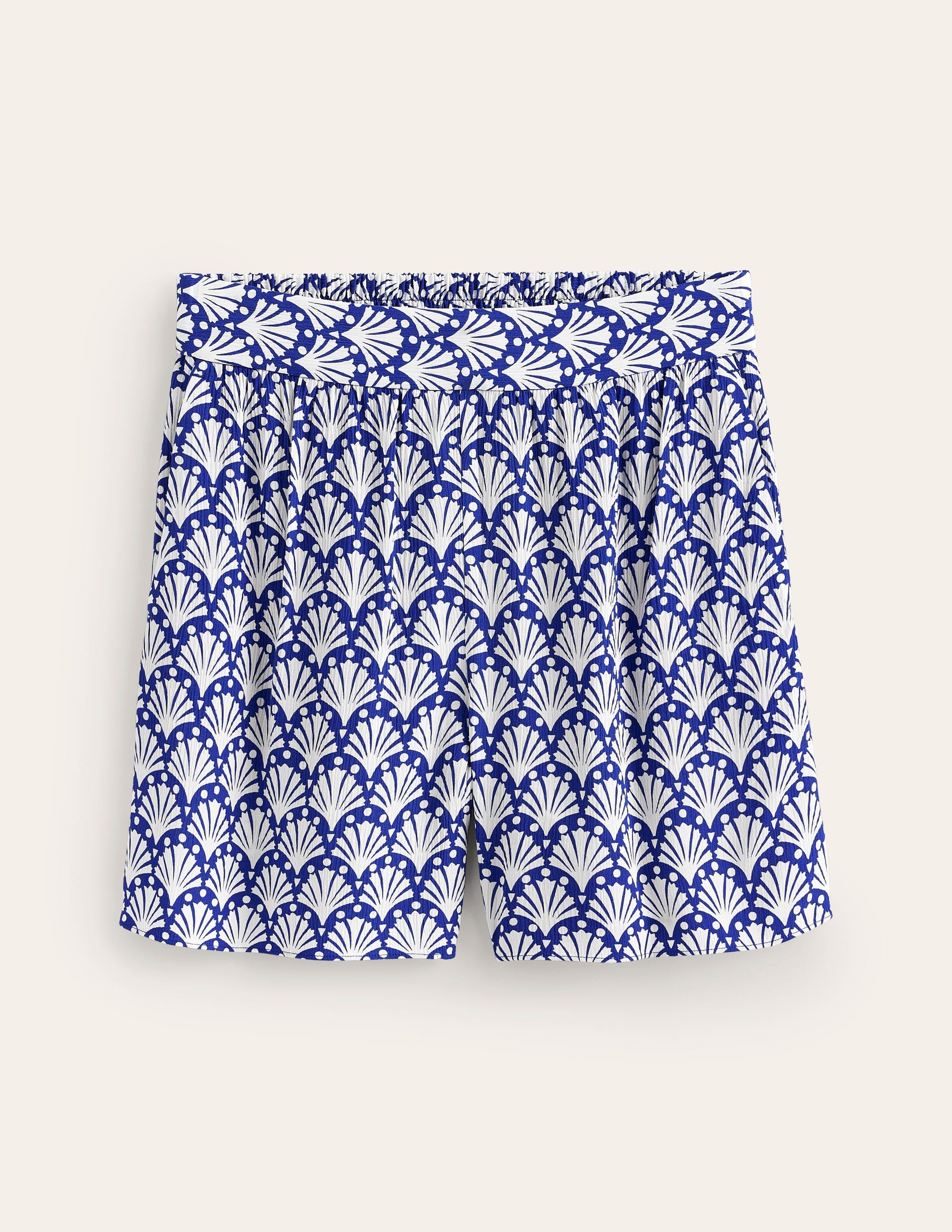 Crinkle Shorts-Surf the Web & Ivory, Shells - Image 5
