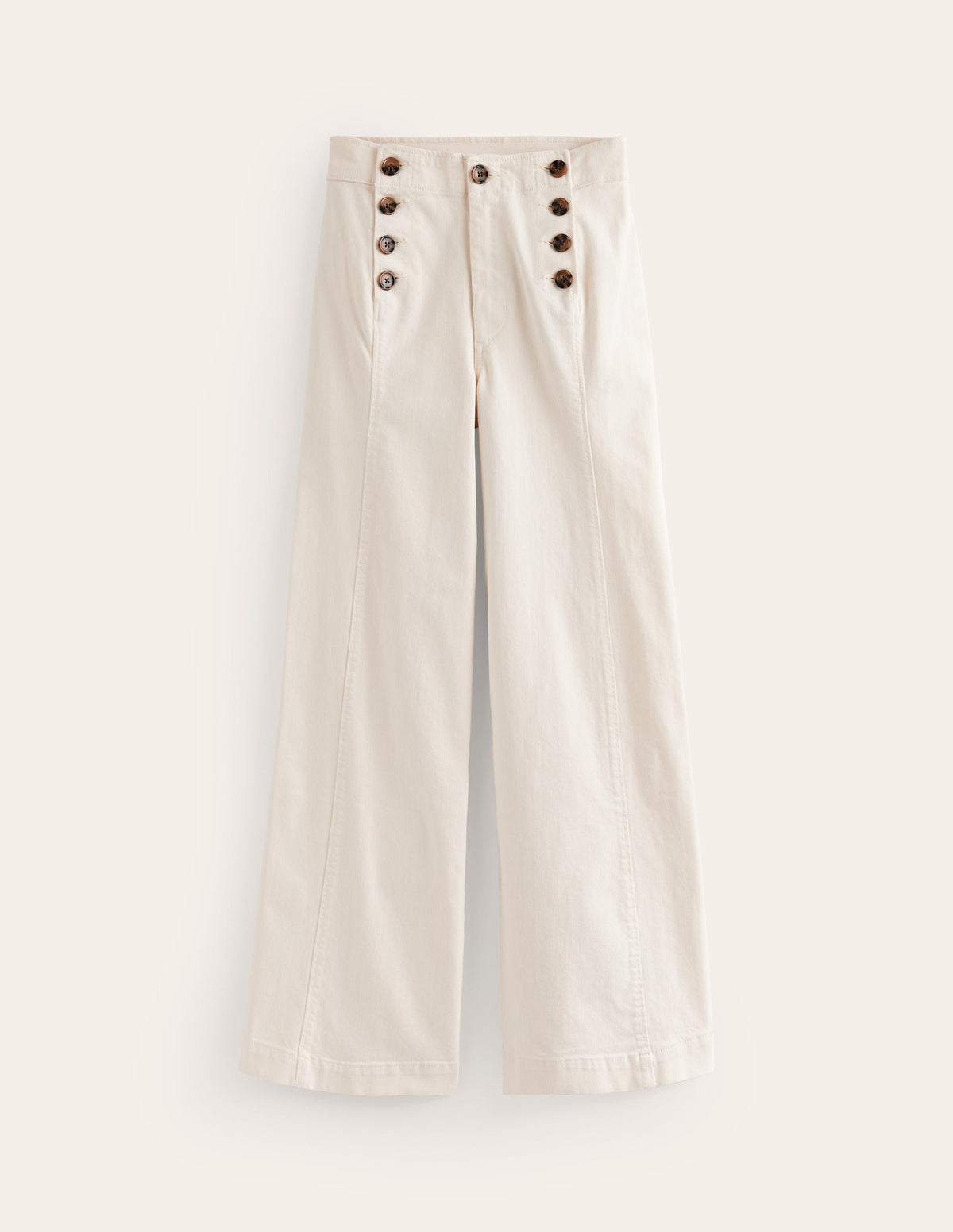 Sailor Wide Leg Pants-Ecru-5