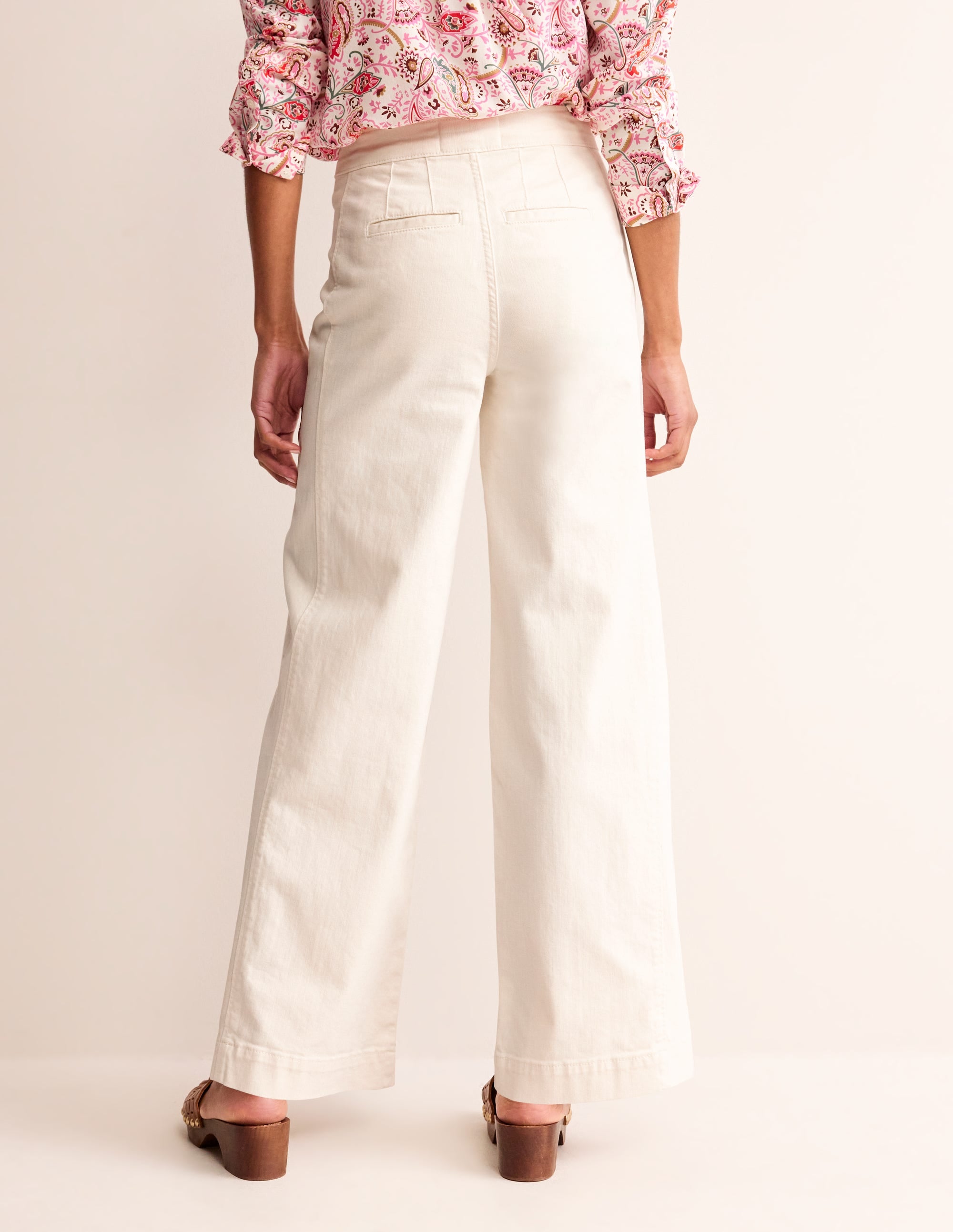 Sailor Wide Leg Pants-Ecru - Image 3
