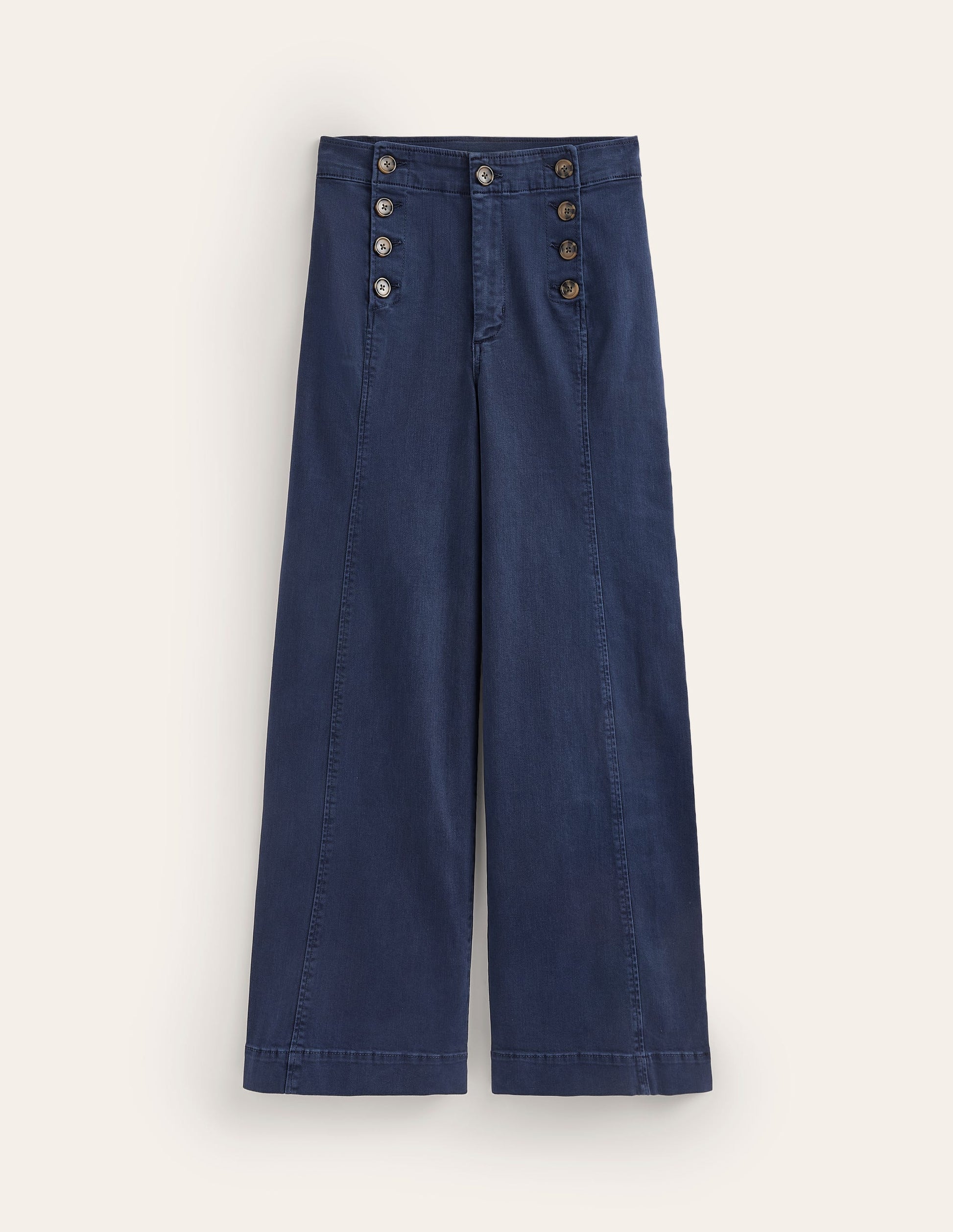 Sailor Wide Leg Pants-Navy-5