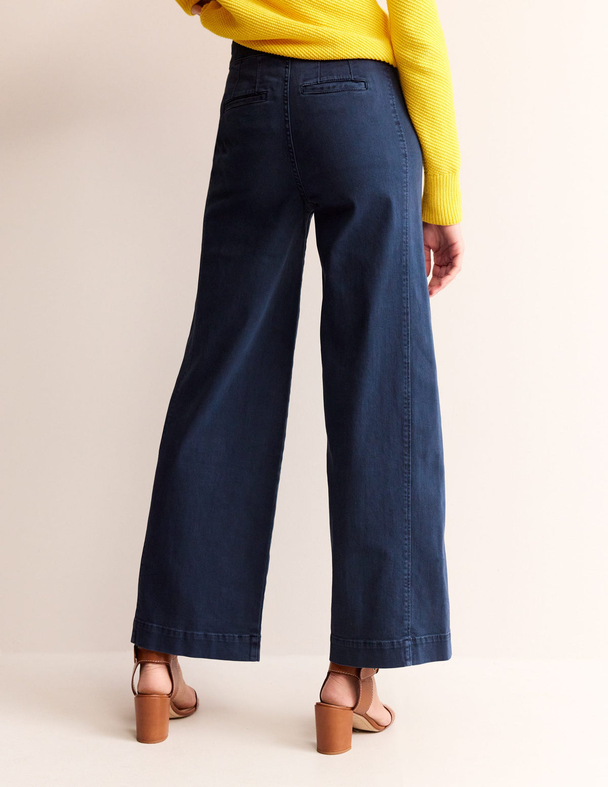 Sailor Wide Leg Pants-Navy - Image 3