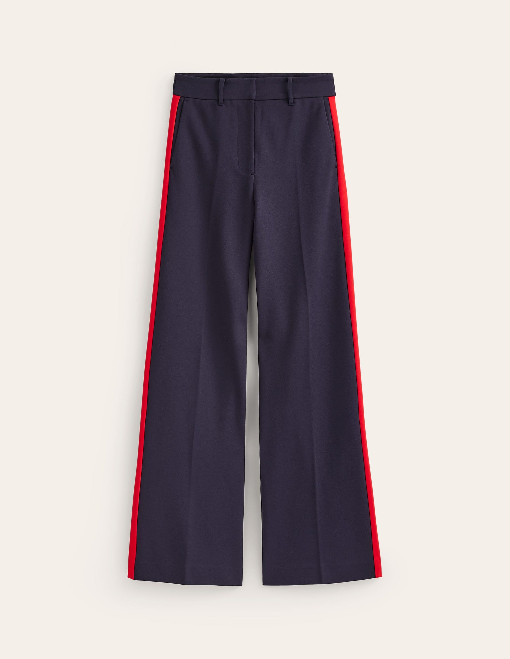 Westbourne Ponte Trousers-Navy, Red Stripe-5