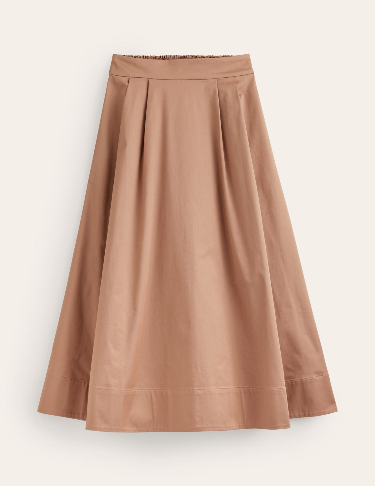 Isabella Cotton Sateen Skirt-Neutral - Image 6