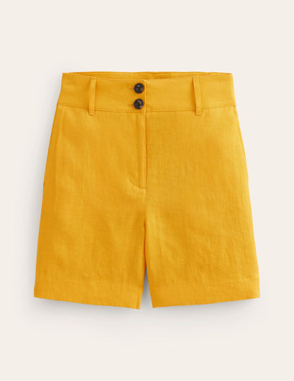 Westbourne Linen Shorts-Artisan Gold