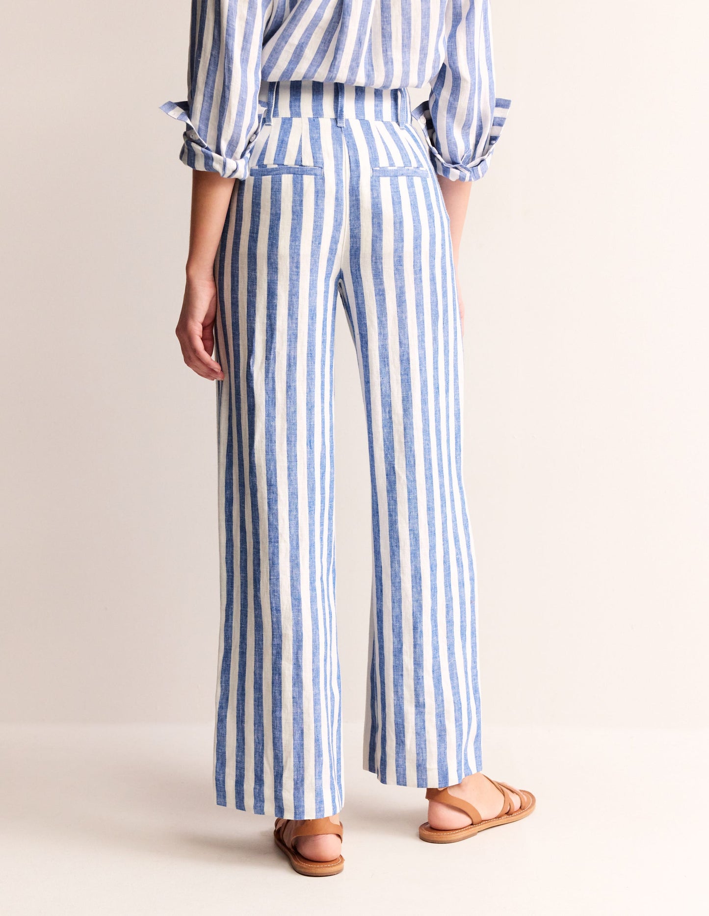 Westbourne Linen Pants-Stripe