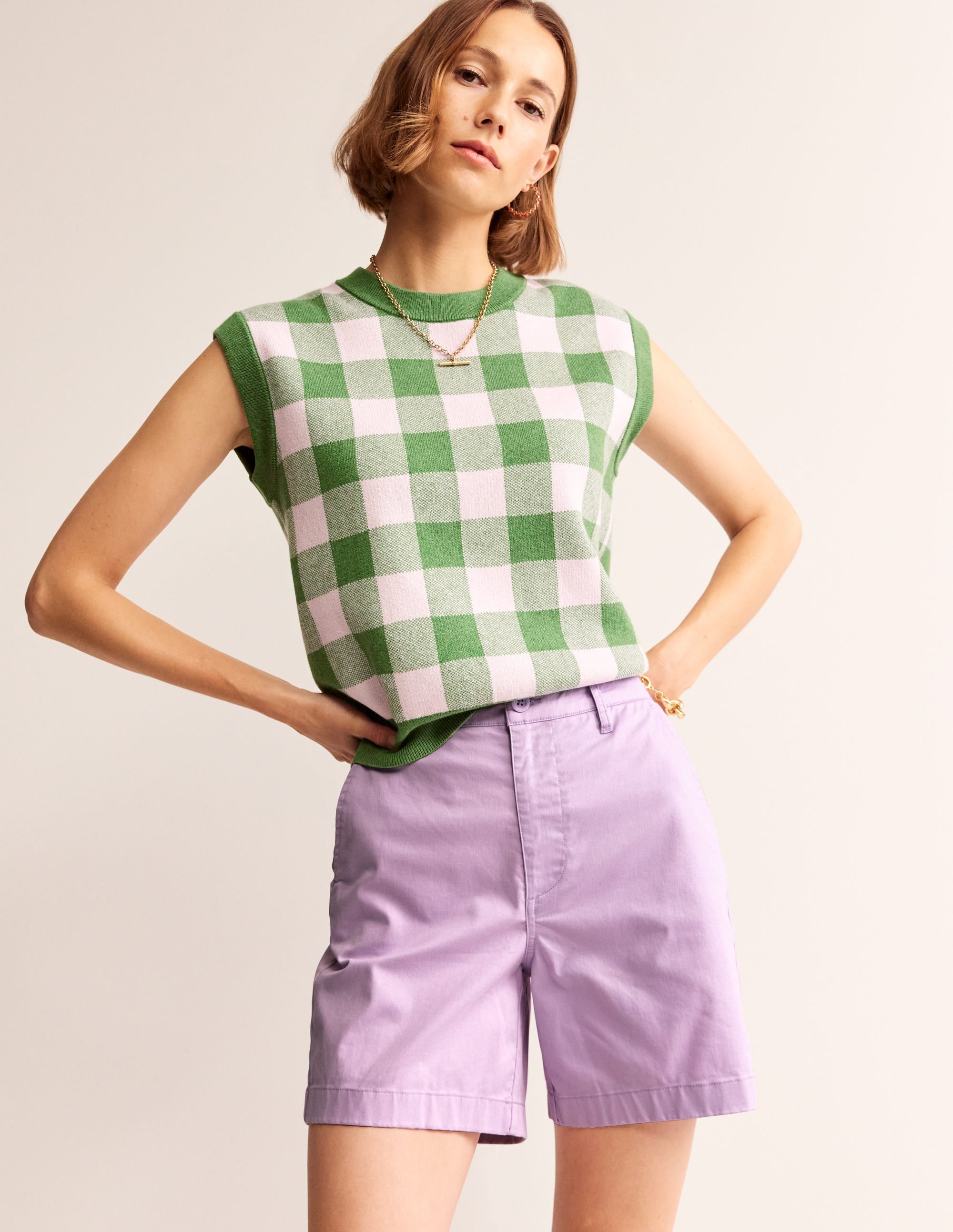 Barnsbury Chino Shorts-Orchid Bloom - Image 1
