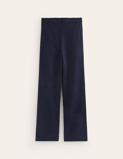 Hampstead Linen Pants-Navy