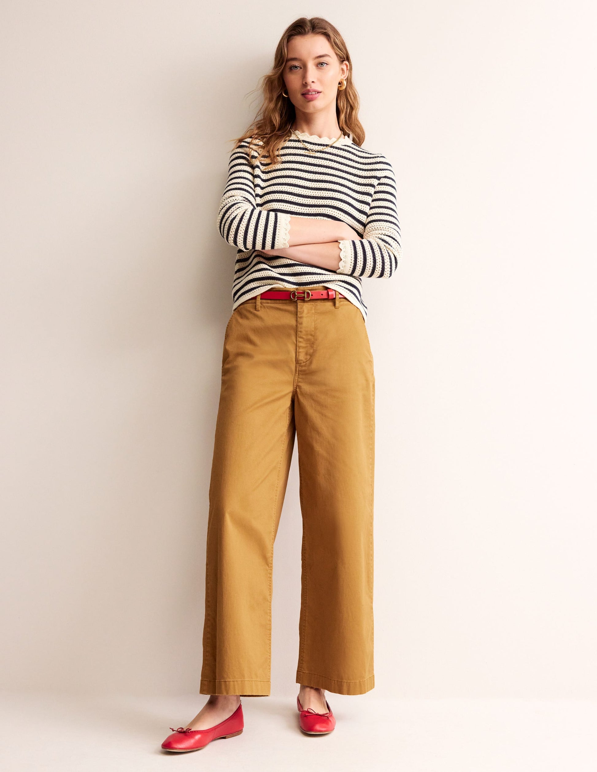 Barnsbury Crop Chino Pants-Bronze Brown-1