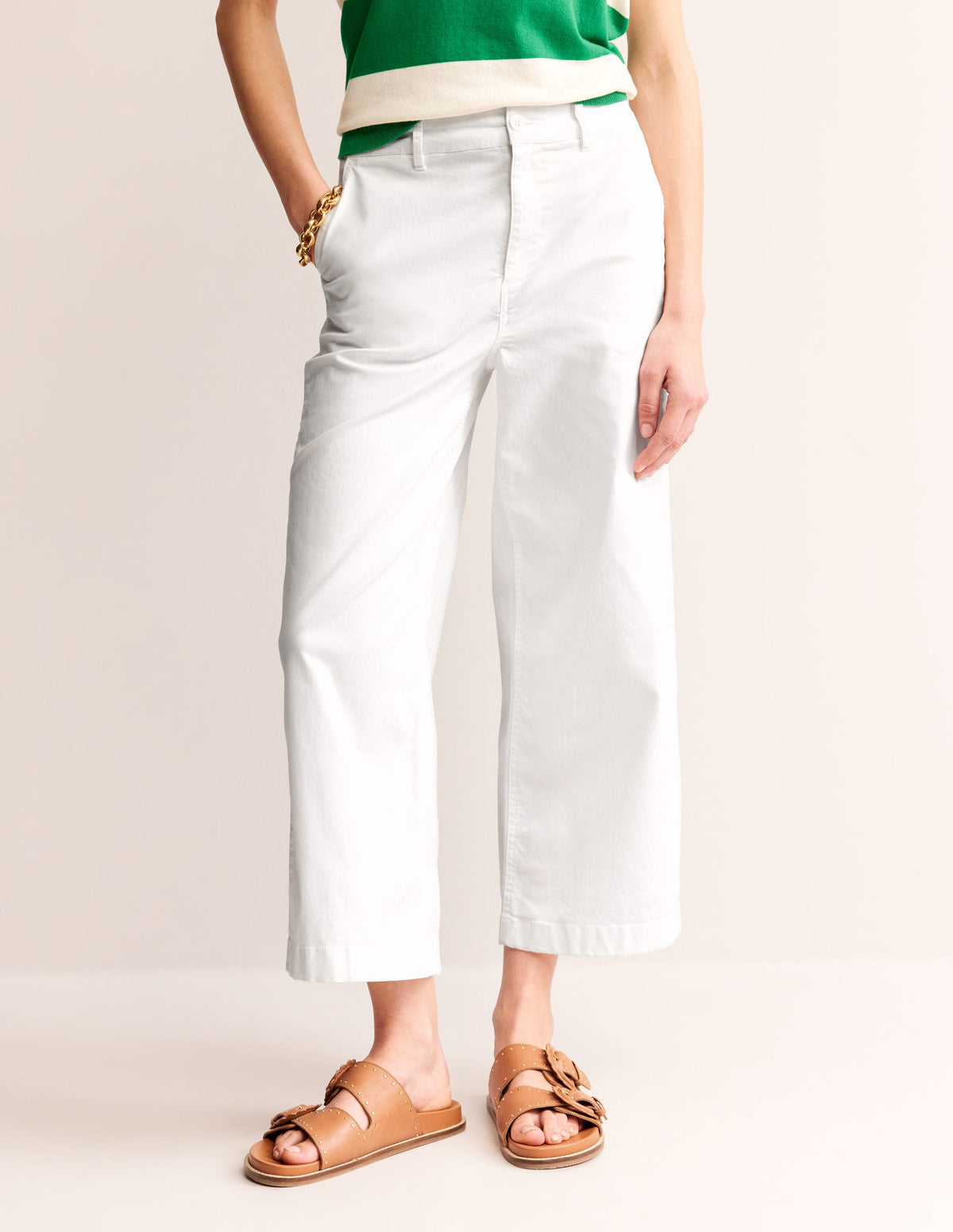 Barnsbury Crop Chino Pants-White - Image 4