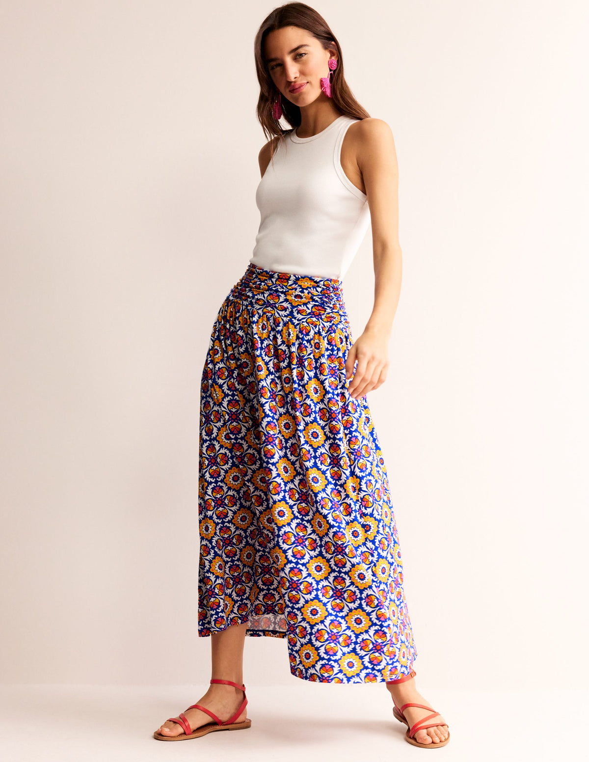 Rosaline Jersey Skirt-Multi, Mosaic Bloom-1