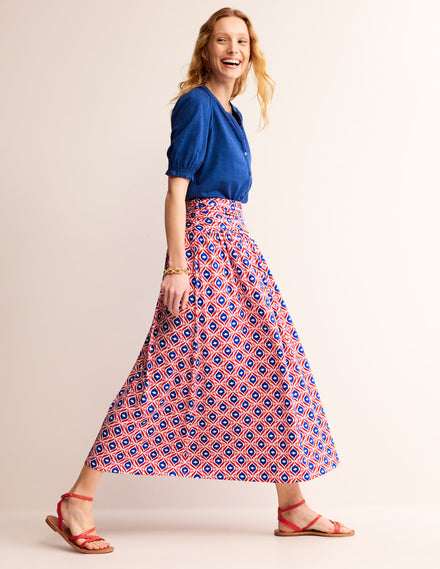 Rosaline Jersey Skirt-Rubicondo, Diamond Wave