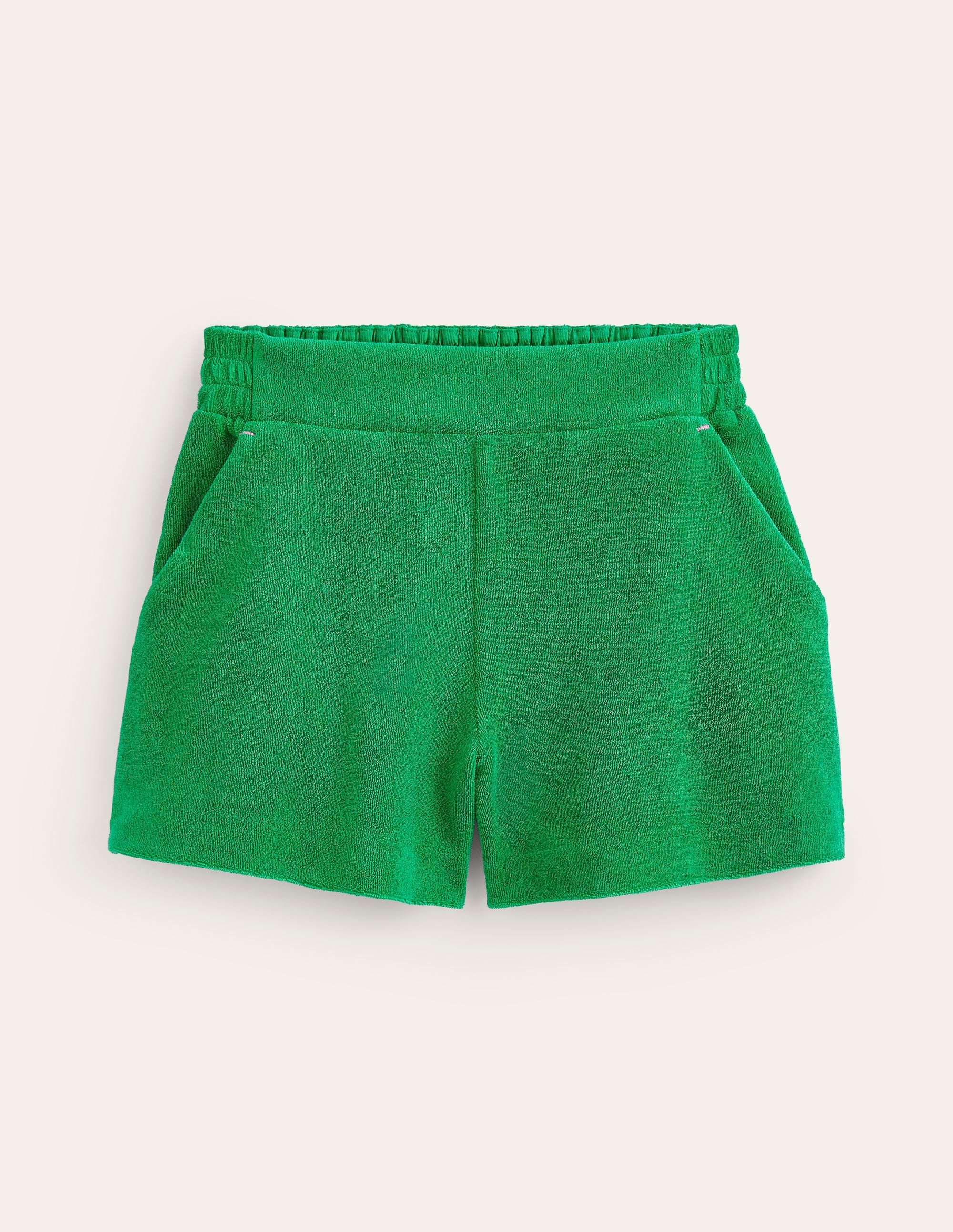 Towelling Shorts-Green Tambourine - Image 5