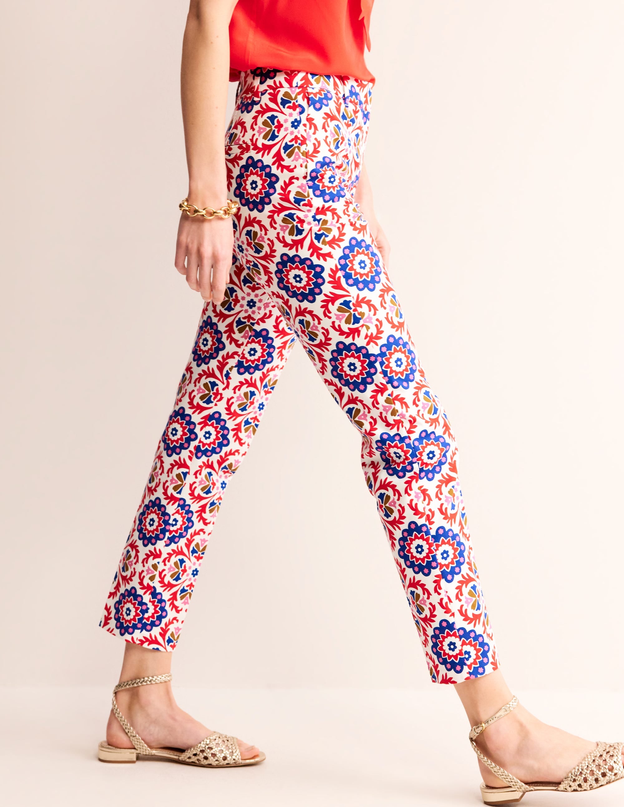 Highgate Cotton Sateen Pants-Rubicondo, Mosaic Bloom - Image 4