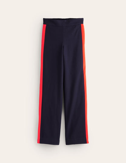 Side Stripe Pull-on Pants-Navy with Red Stripe