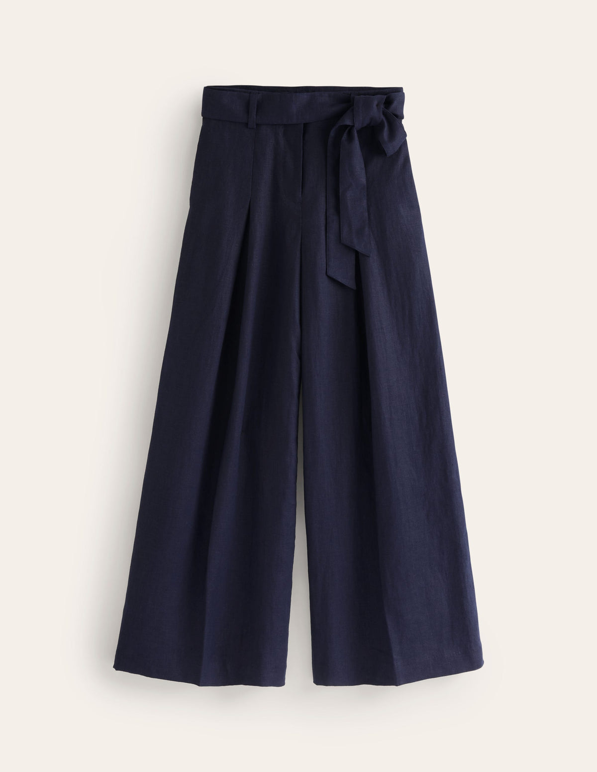 Palazzo Linen Pants-Navy - Image 5