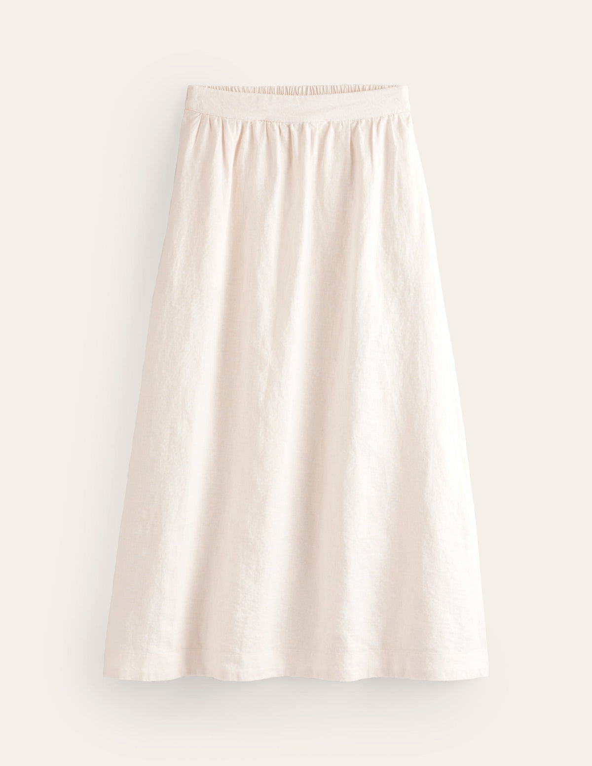 Florence Linen Midi Skirt-Ecru - Image 6
