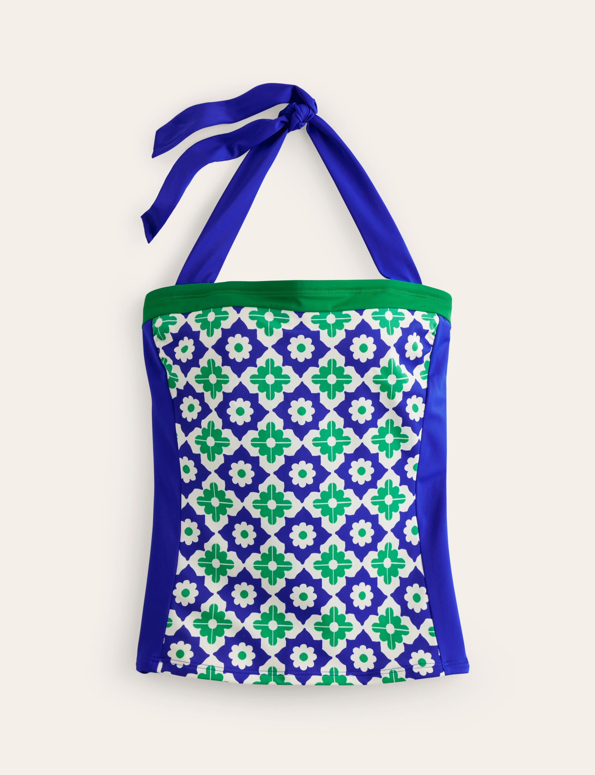 Santorini Tankini Top-Surf The Web, Geometric Stamp - Image 5