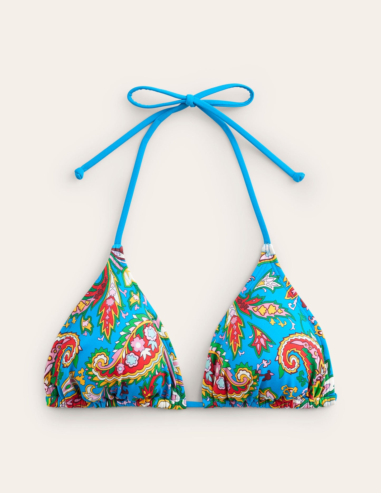 Symi String Bikini Top-Vivid Blue, Paisley Azure